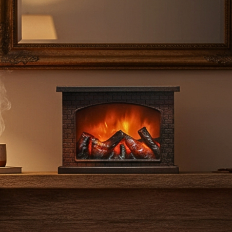 Декоративна LED камина с изкуствен пламък и звук – уют без риск и без отопление