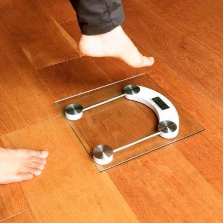 Дигитален кантар с LCD дисплей, 180 кг, на батерия