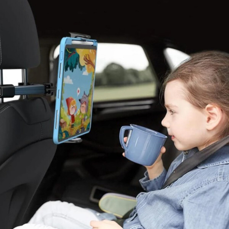 Регулируема стойка за телефон и таблет за автомобилна седалка с 360 градуса въртене, удобна за пътуване