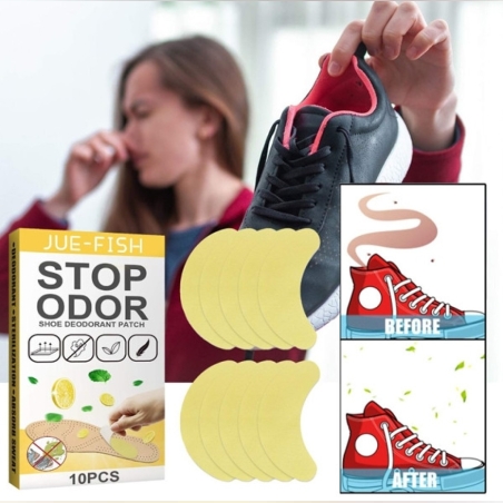 Комплект от 10 броя лепенки против неприятна миризма в обувките за свежест и комфорт