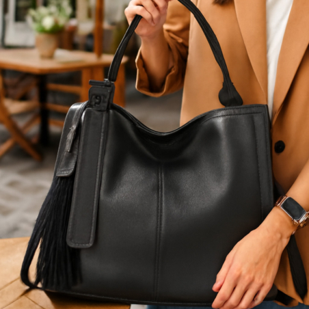 Стилна дамска чанта с голям обем и организация