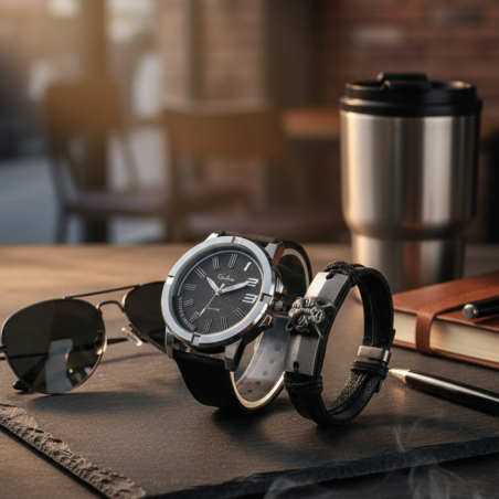 Спортен мъжки часовник Geduo с гривна в луксозна кутия