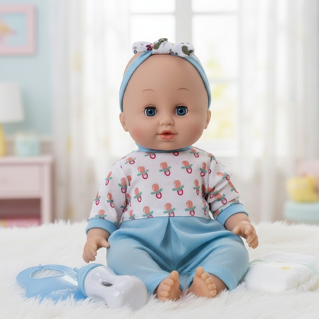 Пишкаща кукла с музикални ефекти и аксесоари – забавна и интерактивна играчка за деца