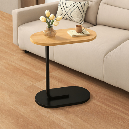 Многофункционална C-образна масичка за кафе – подходяща за хол и спалня, практична и стилна
