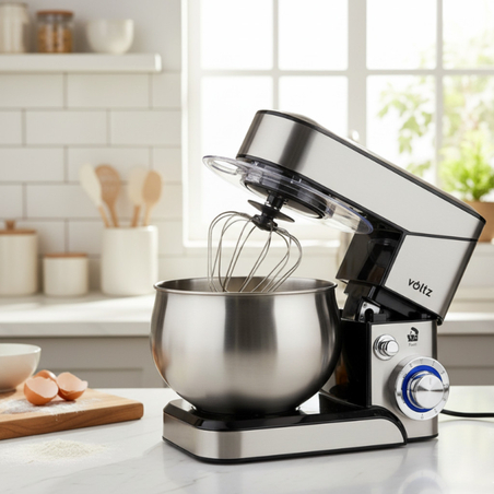 Планетарен миксер Voltz V51115F с мощност 1600W и 5L инокс купа за тесто и кремове