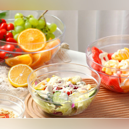 Комплект от 3 броя стъклени купи за сервиране и съхранение