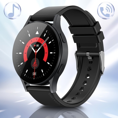 Спортен смарт часовник Watch F8 с пълен сензорен екран, фитнес функции, силиконова каишка и Bluetooth