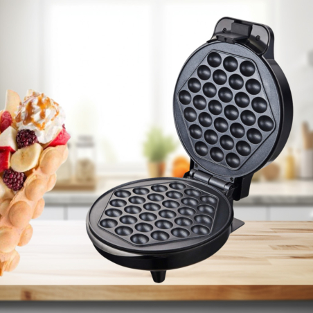 Гофретник за Bubble Waffle Rosberg, 1000W, черен
