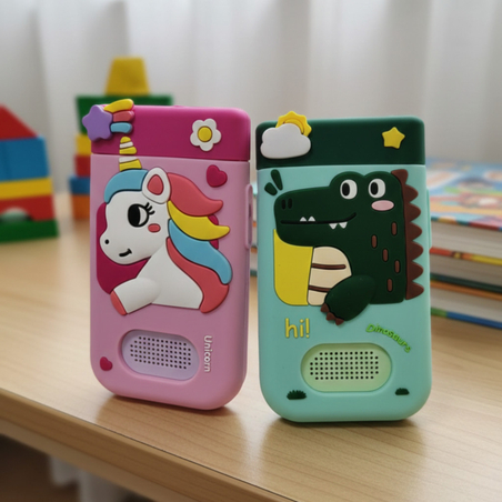 Образователен детски телефон Smart Phone за деца 3–7 г. с игри, музика и 180° камера