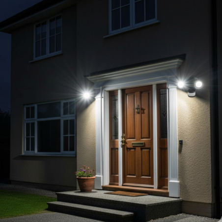 Външна LED лампа с датчик за движение – автоматично осветление за градина и двор