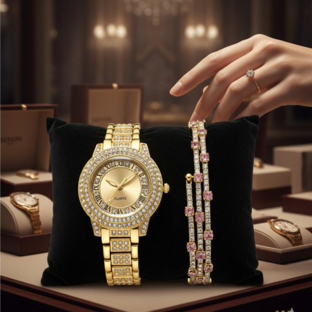 дамски комплект часовник и гривна