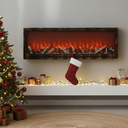 Изкуствена LED камина 24 инча – уют и пламък без дим и поддръжка