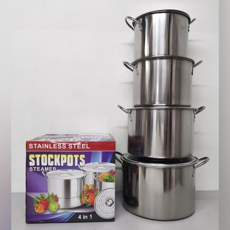 Комплект от 4 тенджери от неръждаема стомана