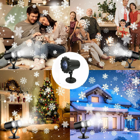 Водоустойчив LED проектор Снежинка