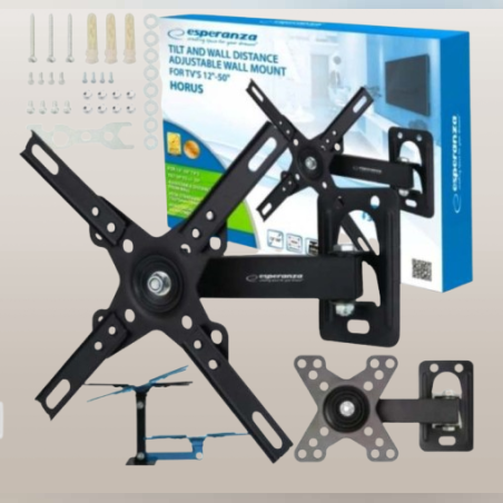 Стенна стойка за телевизор 12 до 50 инча, VESA 200x200 мм, товароносимост 20 кг
