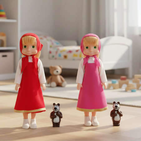 Голяма музикална детска кукла Маша от Маша и Мечокът – забавна и любима играчка за децата