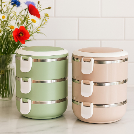 Ефективна и практична тройна кутия за съхранение на храна