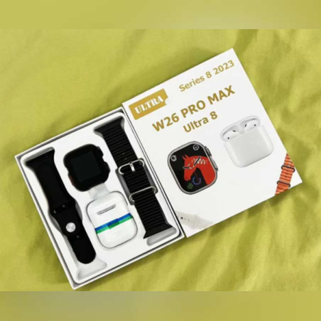 Комплект Smart часовник с TWS слушалки W26 Pro Max ULTRA за пълноценно изживяване