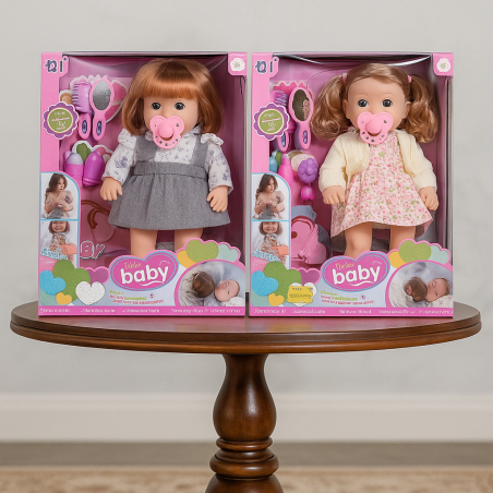 Кукла Hello Baby – говореща и пееща на български, 36 см с аксесоари за игра и забавление