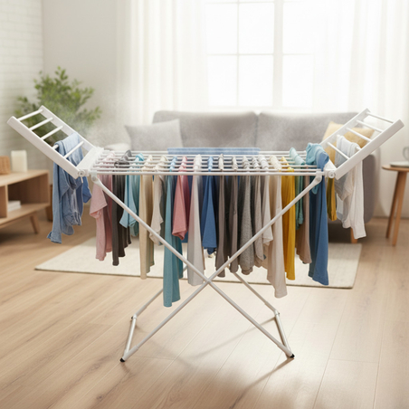 Електрическа сгъваема сушилня за дрехи SmartDry Fold 220 с отопляеми пръчки – бързо и ефективно сушене у дома