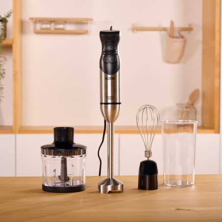 Ръчен блендер Solac BA5611 Pro Черен 1500 W с турбо функция и остриета от неръждаема стомана