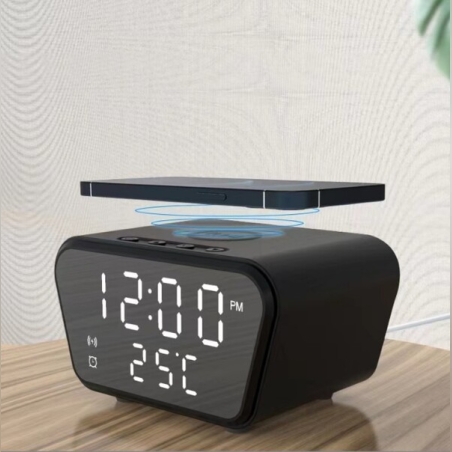 Електронен часовник с функция за безжично зареждане на смартфона