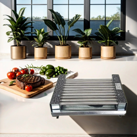 Електрическа скара 1600W с неръждаеми тръби без капак