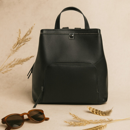 Елегантна и удобна раница с три прегради черна