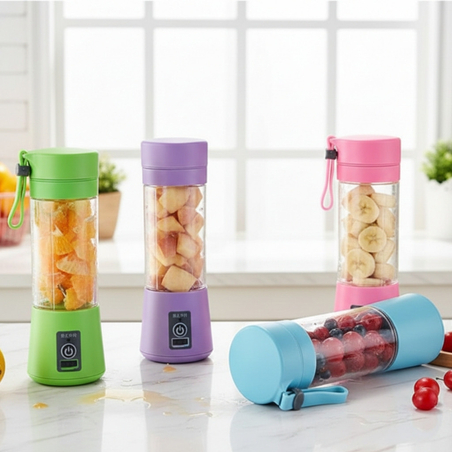 Преносим туристически USB блендер 380 мл, безжичен мини уред за смути и шейкове, подходящ за пътуване и спорт