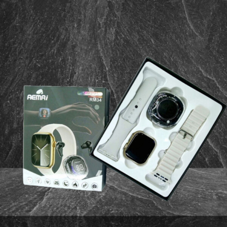 Смарт часовник RM34 с AMOLED дисплей и безжични слушалки