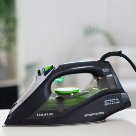 Парна ютия Taurus Geyser Eco 3000 – 3000W, анодизирана подметка, ECO режим, парен удар 200 g/min