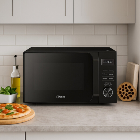Микровълнова фурна MIDEA AG20CF2EBK 700W с функция грил и обем 20 литра