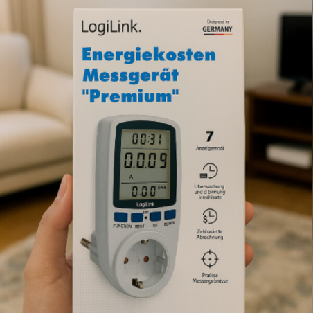 Енергометър LogiLink „Premium“ – измервател на разхода на електроенергия