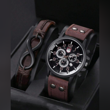 Моден кварцов часовник и 1 бр. Гривна