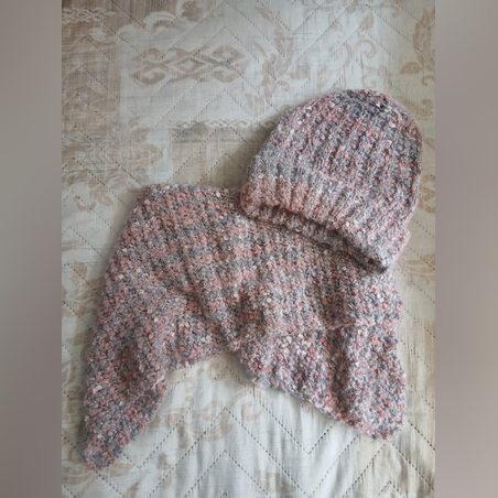 КОМПЛЕКТ ДЕТСКИ ШАЛ И ШАПКА