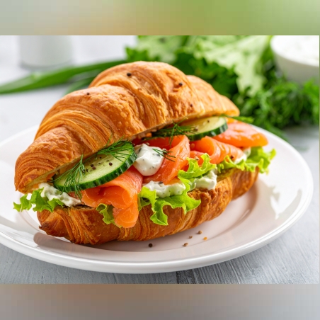 КРОАСАН С ПУШЕНА СЬОМГА - 10 БР.