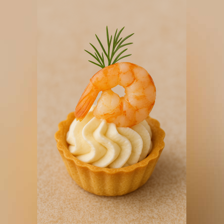 ТАРТАЛЕТИ С МУС ОТ СИРЕНА , СКАРИДИ И СВЕЖА ДЕКОРАЦИЯ  -20 БР.