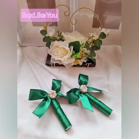 🕯 Ритуални Свещи с Изумрудена Елегантност