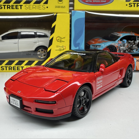 Метална кола с отварящи се врати, капаци, светлини и звуци HONDA Acura NSX 1:24