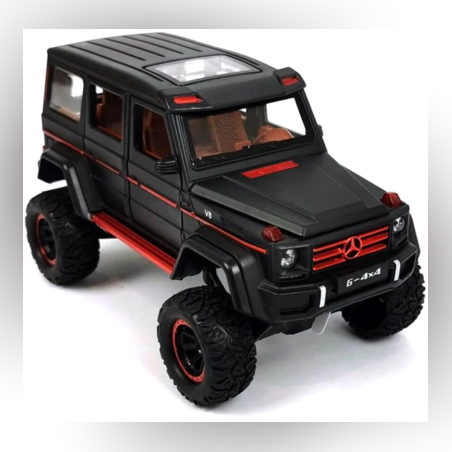Метален джип с отварящи се врати капаци светлини и звуци Mercedes G500
