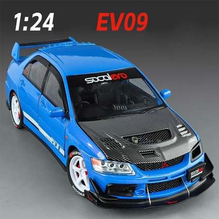 Метална кола с отварящи се врати светлини и звуци Mitsubishi Lancer Evolution 1:24