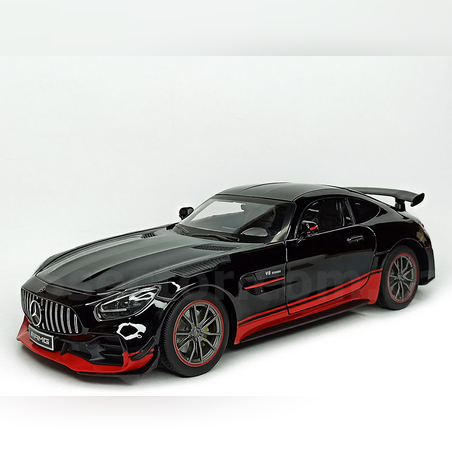 Метална кола с отварящи се врати, капаци, светлини и звуци Mercedes-AMG GT R Pro 1:18