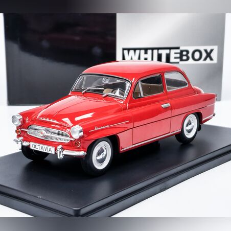 Метална кола Skoda Octavia Super Red 1959 WHITE BOX 1:24