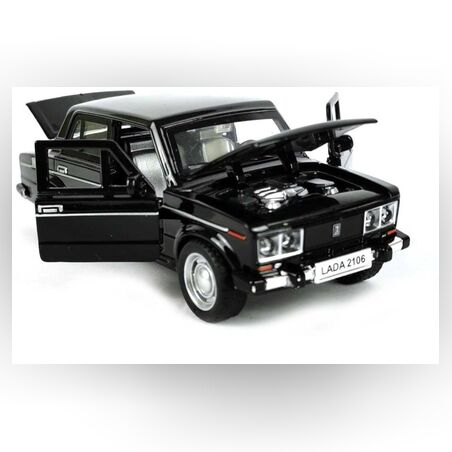 Метална кола с отварящи се врати светлини и звуци LADA 2106 1:32
