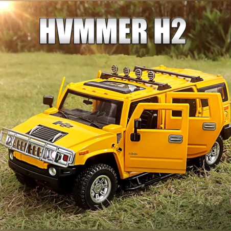 Метален джип с отварящи се врати капаци светлини и звуци Hummer H2 1:18