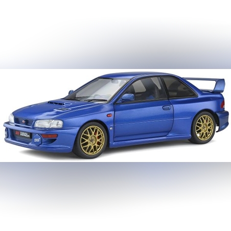 Метална кола Subaru Impreza 22b Sonic Blue 1998 - Solido 1:18