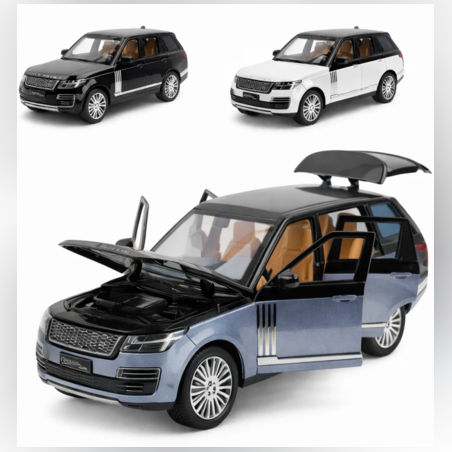 Метална кола с отварящи се врати, капаци, светлини и звуци Range Rover 1:24