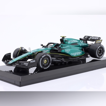 Метална кола Aston Martin AMR23 Fernando Alonso Formula 1 2023 - Edicola 1:24