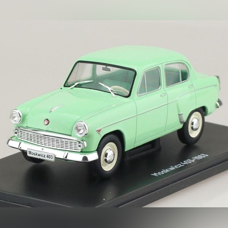 Метална кола Москвич / Moskvitch 403 Light Green Hachette 1:24
