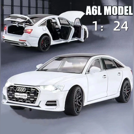 Метална кола с отварящи се врати светлини и звуци Audi A6L 1:24